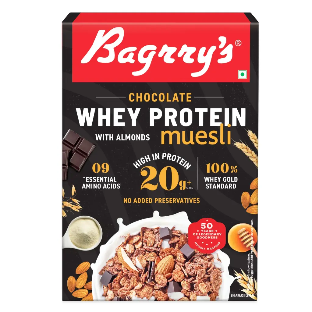 Bagrry's Chocolate Whey Protein With Alomonds