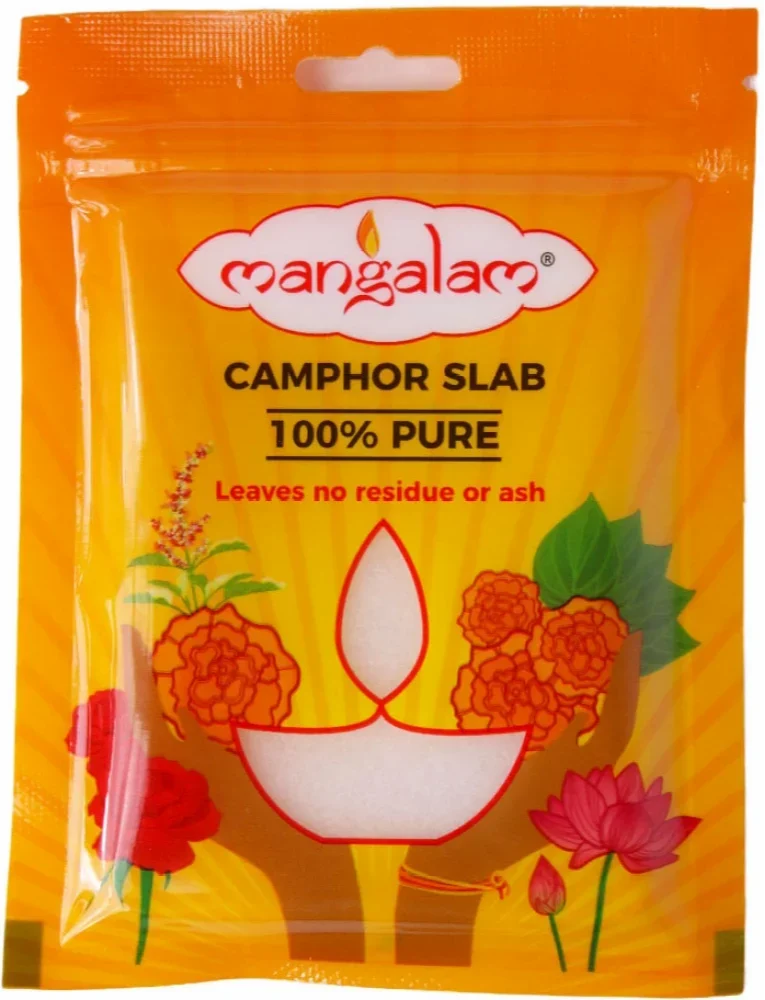 MANGALAM Camphor Slab 100gm Pouch