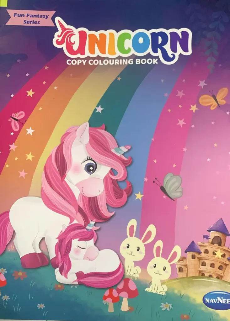 Unicorn copy colouring book
