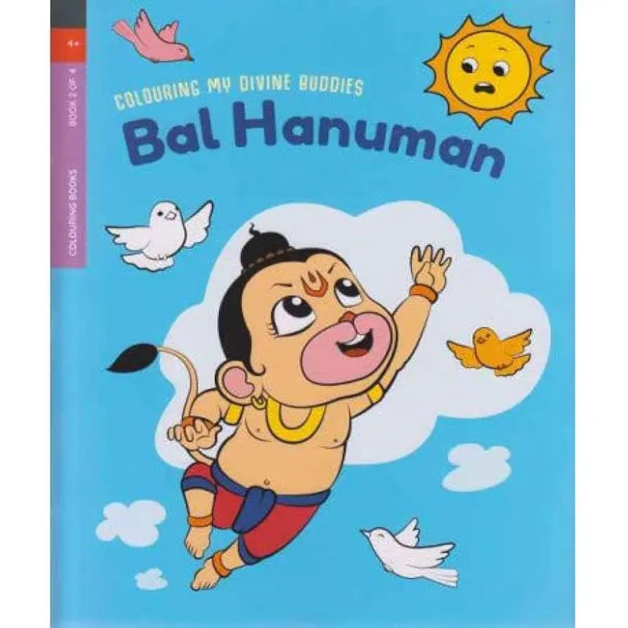 Colouring divine buddies bal hanuman 