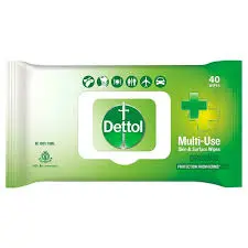 Dettol Disinfectant Skin And Surface Wipes 40 Pcs