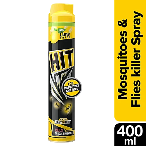 HIT Mosquito & Fly Killer Spray - Lime Fresh, 400 ml