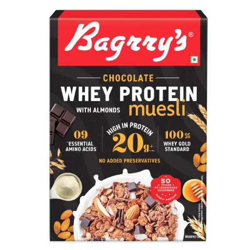 Bagrry's Chocolate Whey Protein With Alomonds
