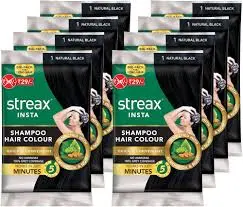 Streax N-Black Shampoo Hair Colour 9ml-25