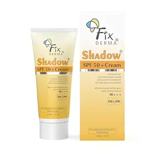 Fixderma Shadow SPF 50+ Cream - PA+++, Water Resistant, Non-Greasy, For Dry Skin, 40 g
