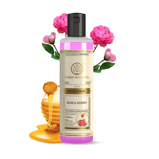 KHADI NATURAL BODY WASH ROSE & HONEY
