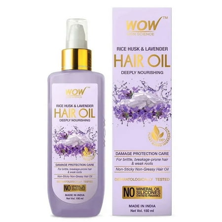 Wow Skin Science Rice Husk & Lavender Hair Oil  150ml