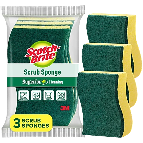 Scotch Brite Scrub Sponges, 3 pcs 