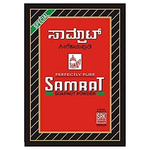 Samrat Shikakai/Soapnut Powder - Anti-Dandruff Formula, Makes Hair Soft, Smooth & Shiny, 250 g Pouch