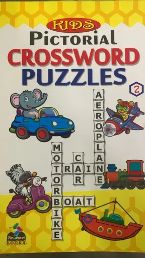 Kids pictorial crossword puzzles book