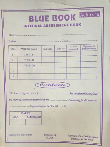 Achiver blue book 