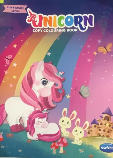 Unicorn copy colouring book