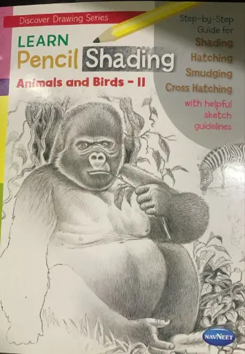 Learn pencil shading animal birds book