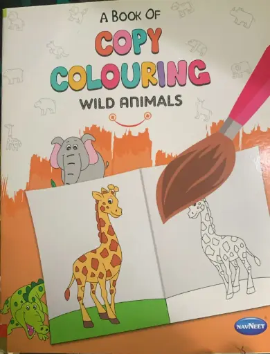 Copy colouring wild animal 