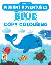 Vibrant adventure blue copy colouring book 