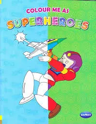 Colour me as superhero book 