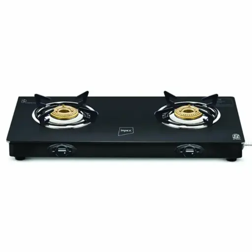 IMPEX GLASS TOP GAS STOVE SPECTA 2B IGNITE 