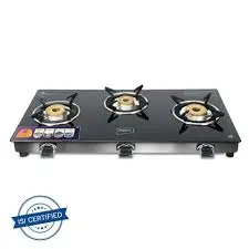 IMPEX GLASS TOP GAS STOVE WELFIRE 3B 