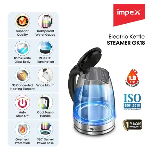 IMPEX ELECTRIC KETTLE STEAMER (STEAMER GK18) 