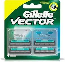 Gillette Vector Plus Manual Shaving Razor Blades4 pcs