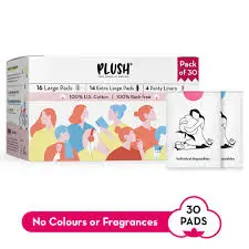 Plush Sanitary Pads with Pouches 30 pc
