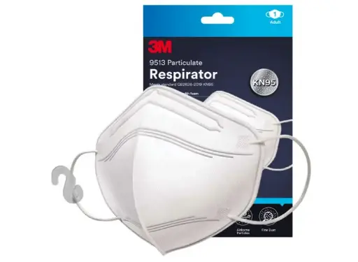 3M KN95  White Respirator Face Mask3 pcs