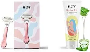 Plush 5 Blade Body Razor 1 pc + shaving gel